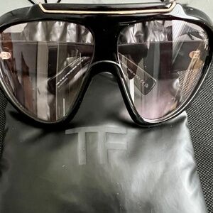 AUTHENTIC Tom Ford Eyewear Wrap Shield Frame Sunglasses (Violet Lens)